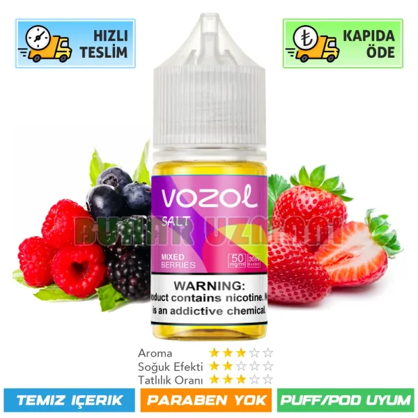 Vozol Mixed Berries Salt Likit 30ml