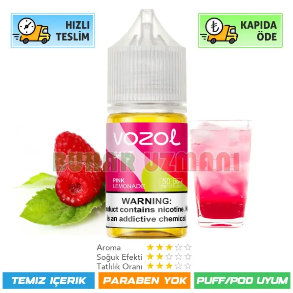 Vozol Pink Lemonade Salt Likit 30ml