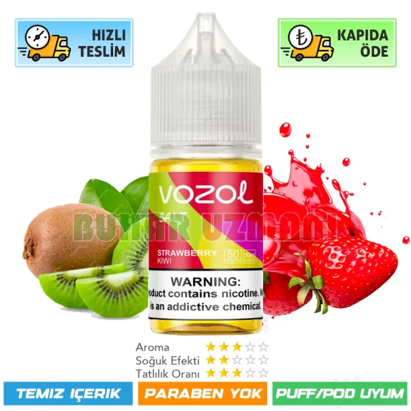 Vozol Strawberry Kiwi Salt Likit 30ml