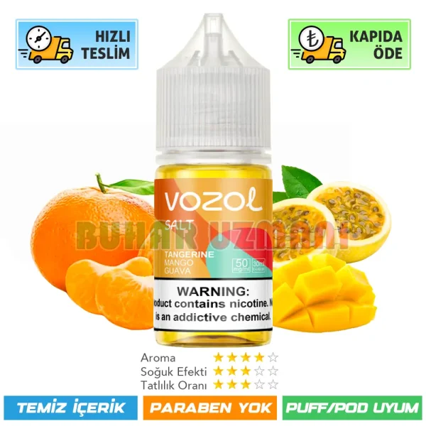 Vozol Tangerine Mango Guava Salt Likit 30ml